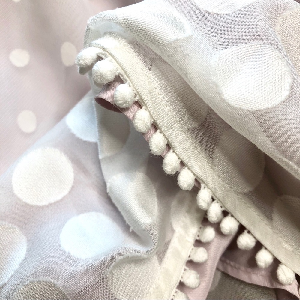 Keepsake See You Now Ivory Polka Dot Asymmetrical Ruffle Dress XS - Picture 8 of 16
